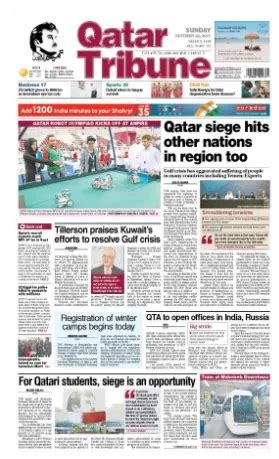 Qatar Tribune Newspaper - Today's Today's Daily | Qatar Tribune Epaper Online