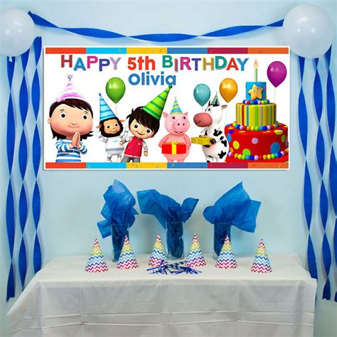 Little Baby Bum Birthday Banner Party Decoration Backdrop - Party ...