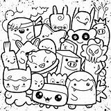 Cute Doodle Coloring Pages For Adults sketch template