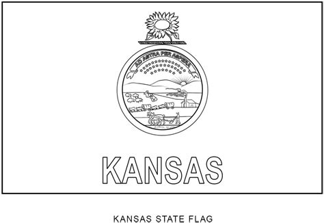 State of Kansas Flag coloring page - Download, Print or Color Online ...