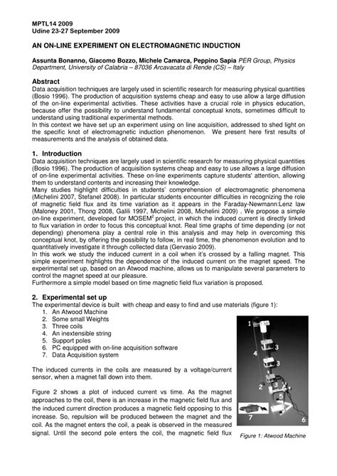 (PDF) An on line experiment on electromagnetic induction