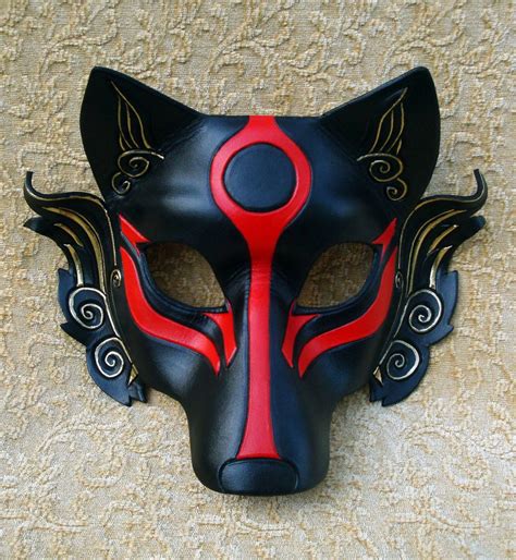 Wolf mask, Japanese mask, Kitsune mask