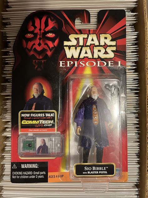 RARE STAR WARS SIO BIBBLE EPISODE 1 COMMTECH CHIP ACTION FIGURE HASBRO 1999 | eBay