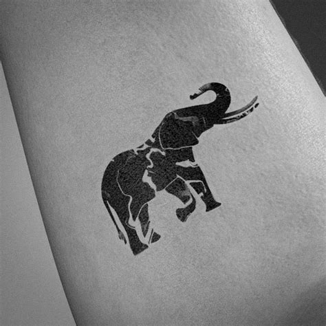 Elephant Outline Tattoo