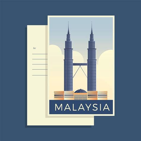 Postcards Of The World Malaysia Vector 191951 Vector Art at Vecteezy