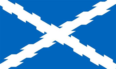 Flag of Scotland with Burgundian Cross : vexillology