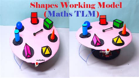 shapes working model(3d) maths project - maths tlm volume and area formulas - diy - class 9 ...