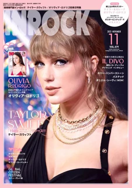 INROCK NOV 2023 Taylor Swift Olivia Rodrigo Japanese Music magazine Japan £22.20 - PicClick UK