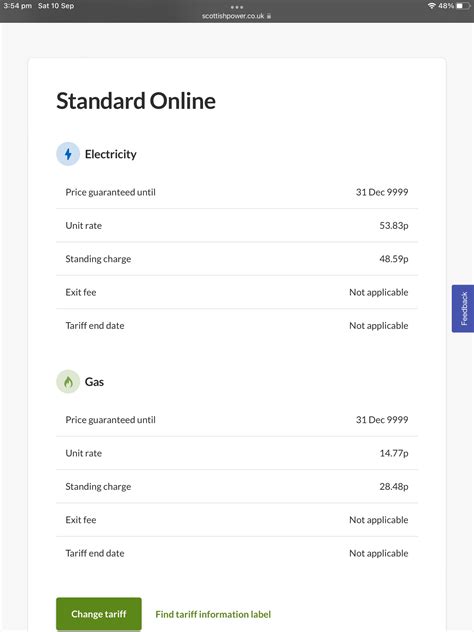 Scottish Power Tariff List — MoneySavingExpert Forum