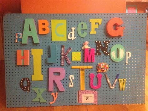 Alphabet wall for classroom | Alphabet wall, Crafts for kids, Baby shower