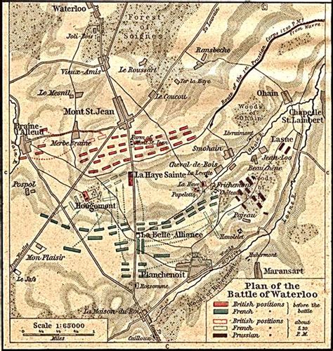 Napoleonic Wars maps : Battle of Waterloo : Napoleonic Guide