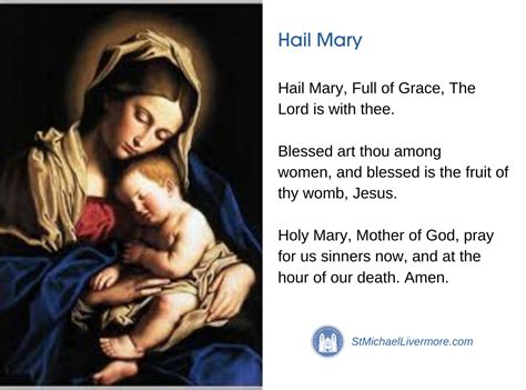 Printable Hail Mary Prayer