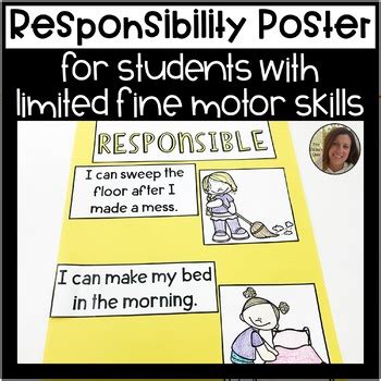 Responsibility Poster | Special Education Resource | Character Activity