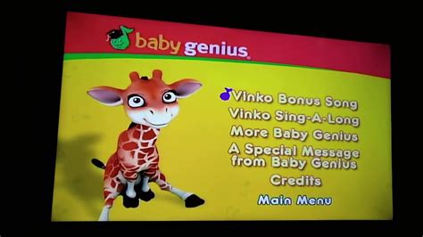 Baby genius animal adventures dvd menu - YouTube