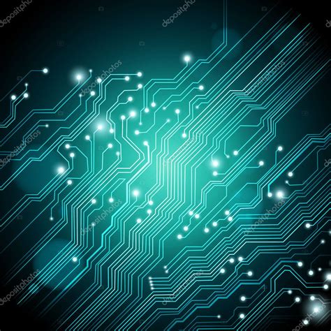 High tech vector background with circuit board texture Stock Vector ...