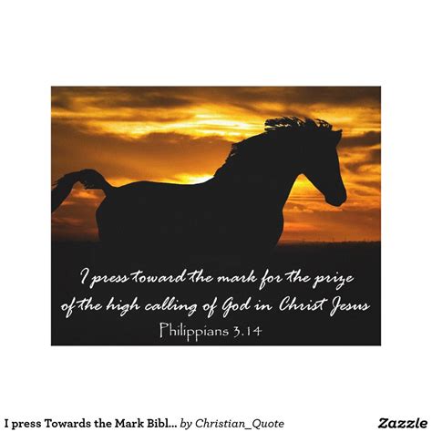 I press Toward the Mark Bible Verse Canvas Print | Zazzle.com in 2021 ...