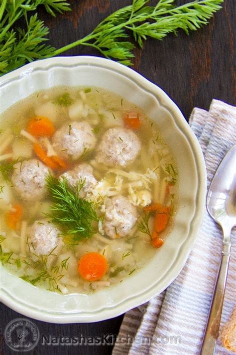 Mom's Meatball Soup Recipe - Natasha's Kitchen