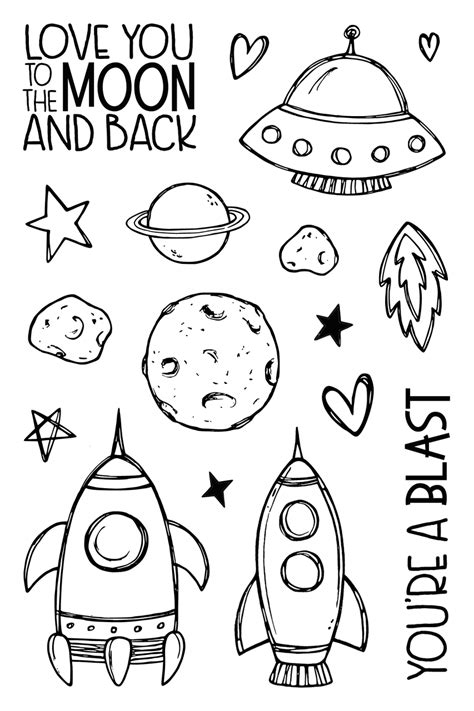 To The Moon - Jane's Doodles | Doodle art journals, Space drawings ...