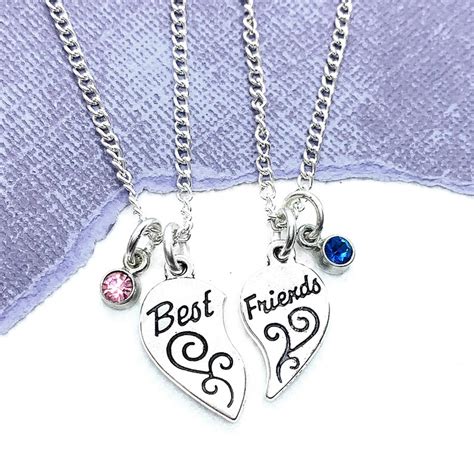 Best Friends Necklace for 2 Friendship Jewelry for 2 Bestie | Etsy