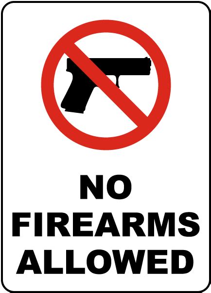 No Firearms Allowed Sign F7154 - by SafetySign.com