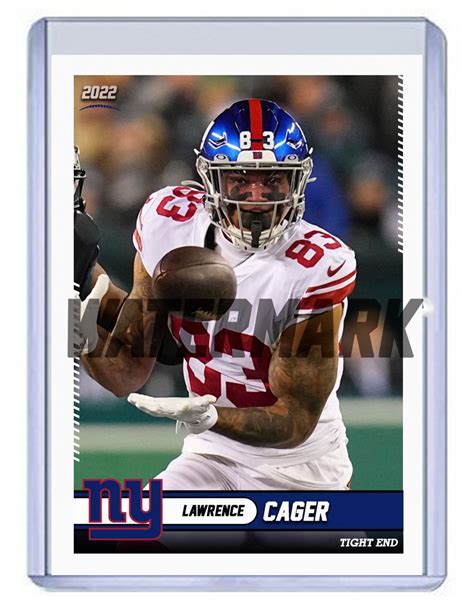 LAWRENCE CAGER 2022 NEW YORK GIANTS custom football card