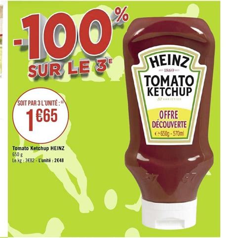 Tomato Ketchup Heinz, Géant Casino Fevrier 2023