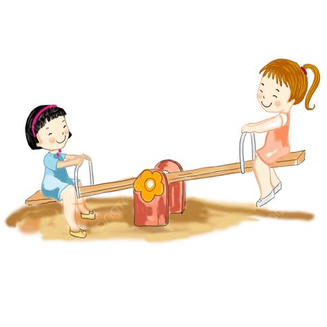 Seesaw Hd Transparent, Girl Playing Seesaw, International Childrens Day ...