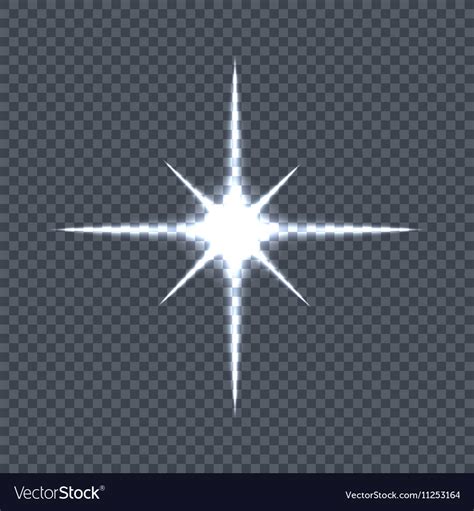 Glowing star sparkle light flashes shiny glitter Vector Image