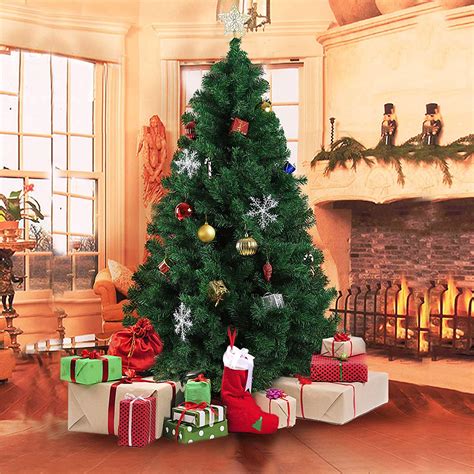 UK 4ft 5ft 6ft Christmas Tree Decorations Home Decor Artificial Green Xmas Trees | eBay