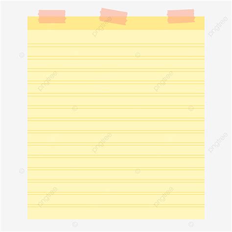 Yellow Note Paper Vector Hd Images, Yellow Note Paper, Yellow, Note ...