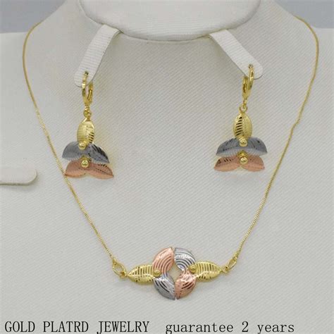 New Arrival Baby and Kids Jewelry Sets Gold color Set Children Jewelry Crystal Necklace Earrings ...