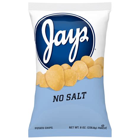 Jays No Salt Potato Chips, 8 Oz - Walmart.com