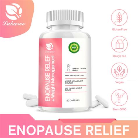 Lukaree Menopause Relief Capsules Support Hot Flashes & Night Sweats Hormone Balance Mood Swings ...