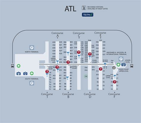 Atlanta Airport Map - If you transfer flights in Atlanta, you can use ...