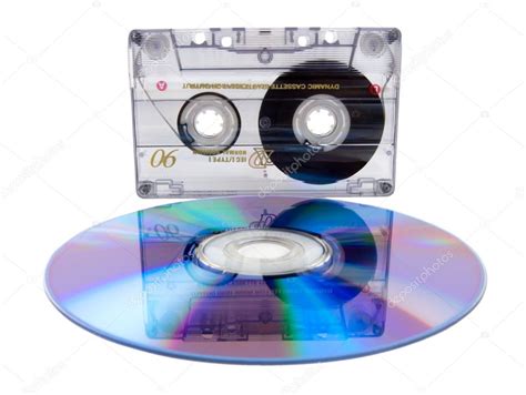 Audio tape cassette and digital disc — Stock Photo © Givaga #2841366