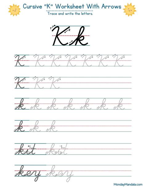 10 Cursive K Worksheets (Free Letter Writing Printables)