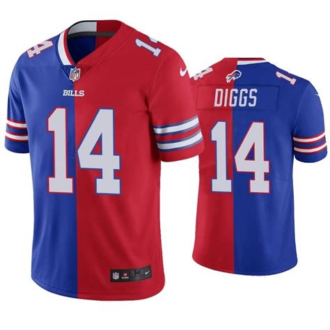 Bills Stefon Diggs Royal And Red Split Game Jersey – US Sports Nation