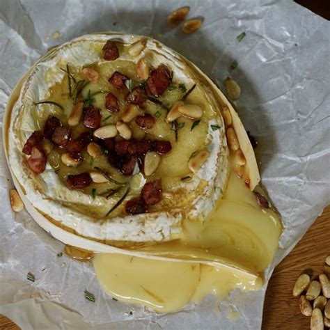 Baked camembert with bacon, honey, pine-nuts and rosemary - Passion fruit, Paws and Peonies ...