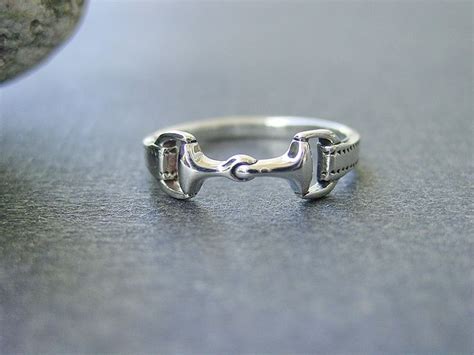 Snaffle Bit Horse Ring Snaffle Bit Sterling Silver Equestrian Jewelry ...