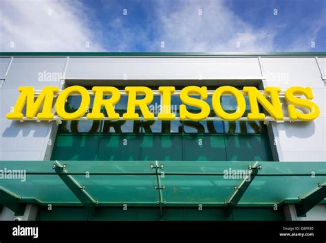 Morrisons supermarket sign / logo Stock Photo - Alamy