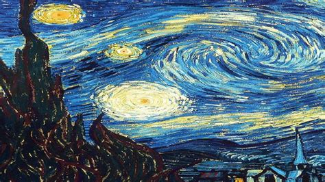 The Starry Night HD desktop wallpaper : Widescreen : High | Vincent van gogh, Papel de parede de ...