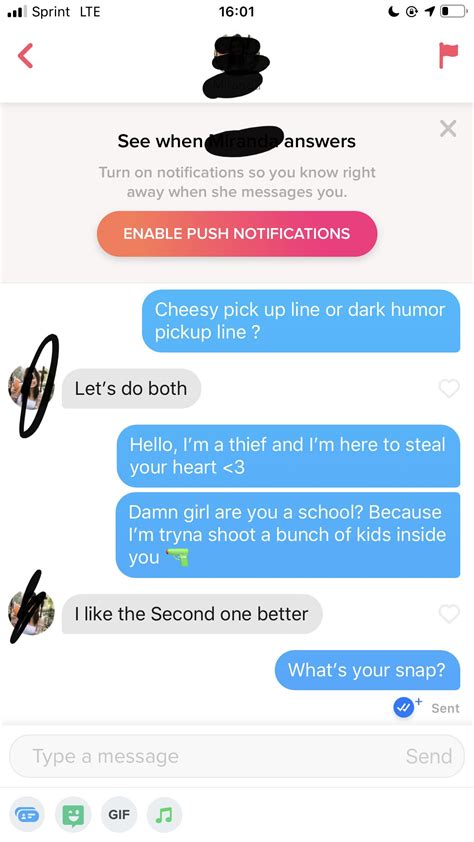 Dark humor FTW : r/Tinder