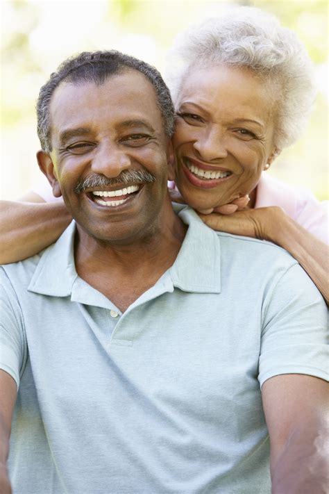 Portrait Of Romantic Senior African American Couple In Park - Security ...