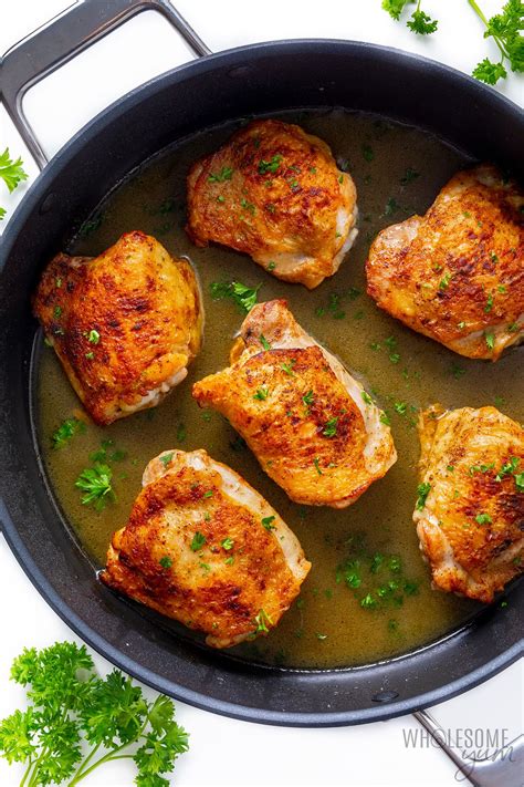 Pan Fried Chicken Thighs (So Juicy!) - Wholesome Yum