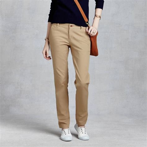 CHINO PANT FOR WOMEN MADE OF LIGHTWEIGHT FABRIC | Zady.com | Khaki pants women, Khaki pants ...