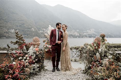 Lake Como Wedding Inspiration at an Italian Villa with a Stunning Gold ...