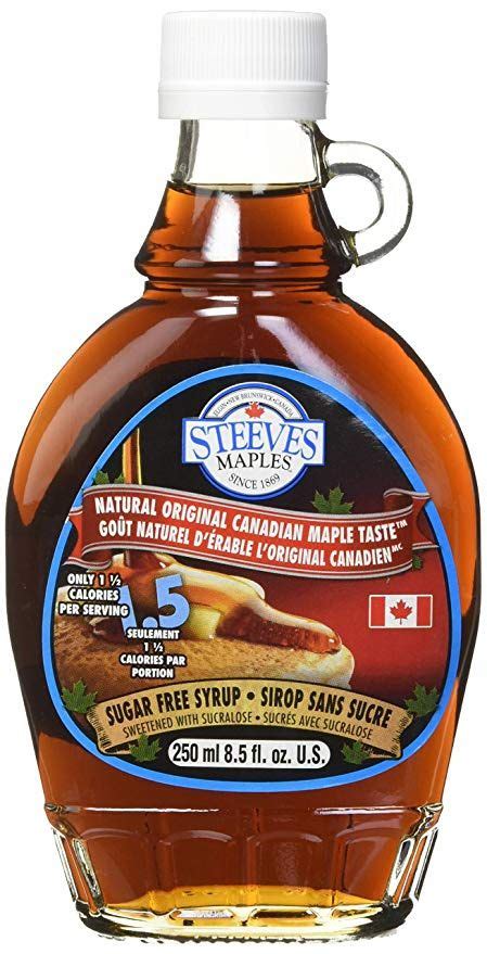 Steeves Maples - Sugar Free Natural Original Canadian Maple Taste Syrup in Glass Bottle (250ml ...