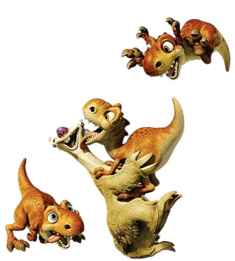 Ice Age character Sid Playing with Baby Dinos transparent PNG - StickPNG