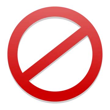 Circle Prohibited Sign With Red Gradation Color Vector, Prohibit Sign ...