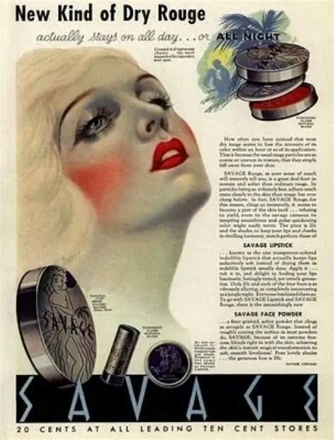 Vintage Savage Cosmetics Makeup Ad Framing Reproduction Print Wall Decor - Etsy